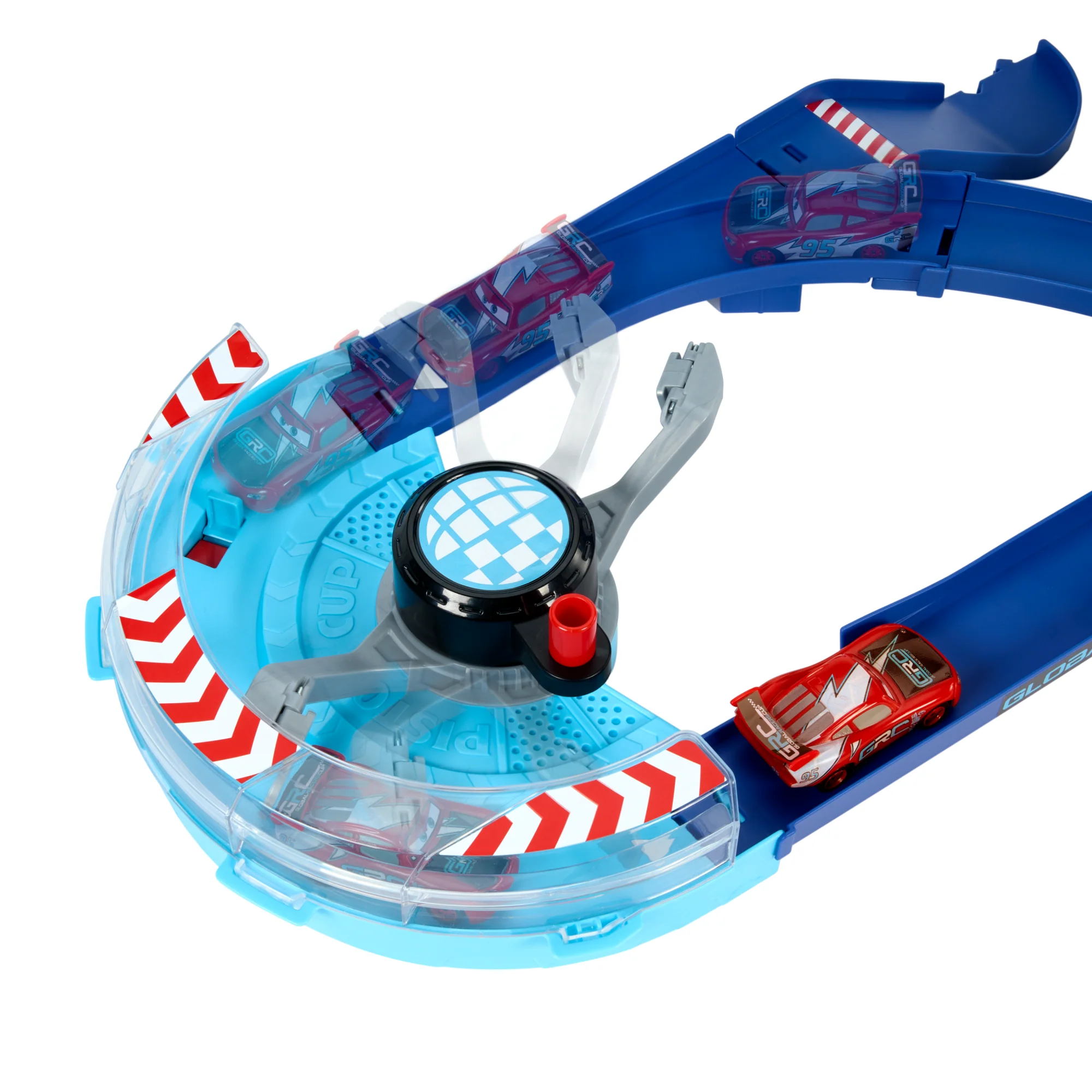 Disney Und Pixar Cars Grc Sprung-Rennstrecke Spielset Mit 2 Spielzeugfahrnzeugen, Darunter Lightning Mcqueen - Imagen 4