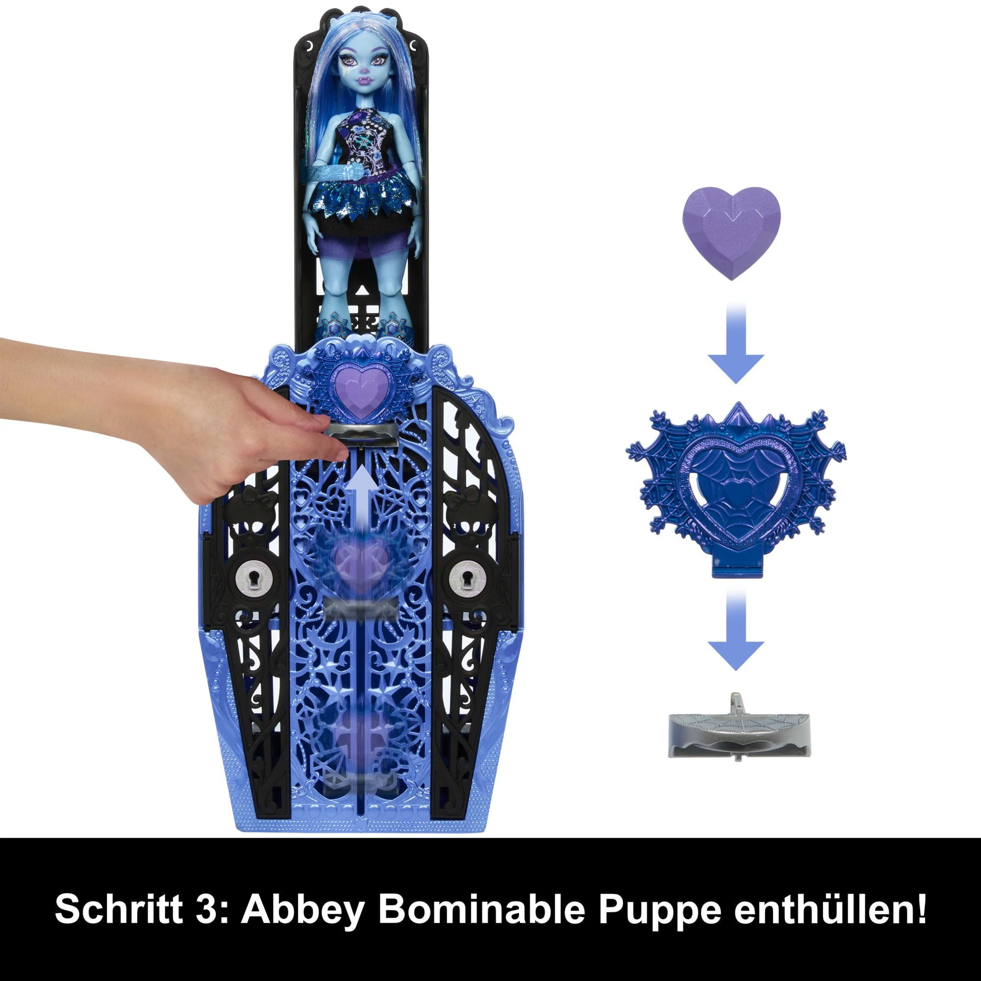 Monster High Skulltimate Secrets Monster Mysteries Spielset, Abbey Bominable Puppe Mit Mehr Als 19 Überraschungen - Imagen 5